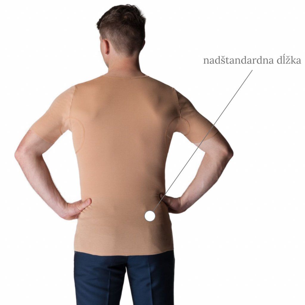 Predĺžený strih neviditeľného trička s potítkami Covert Underwear