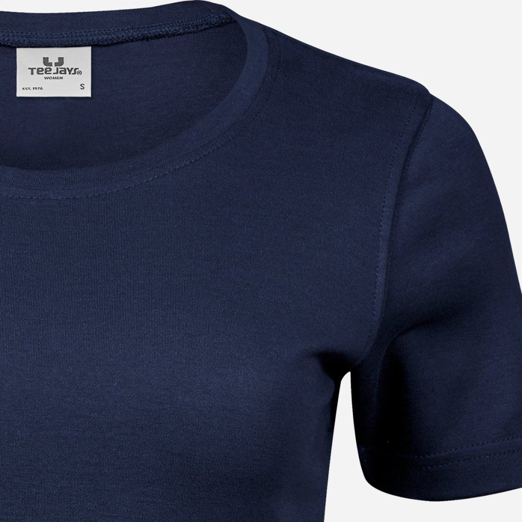 Tmavomodré dámske interlock tričko Tee Jays