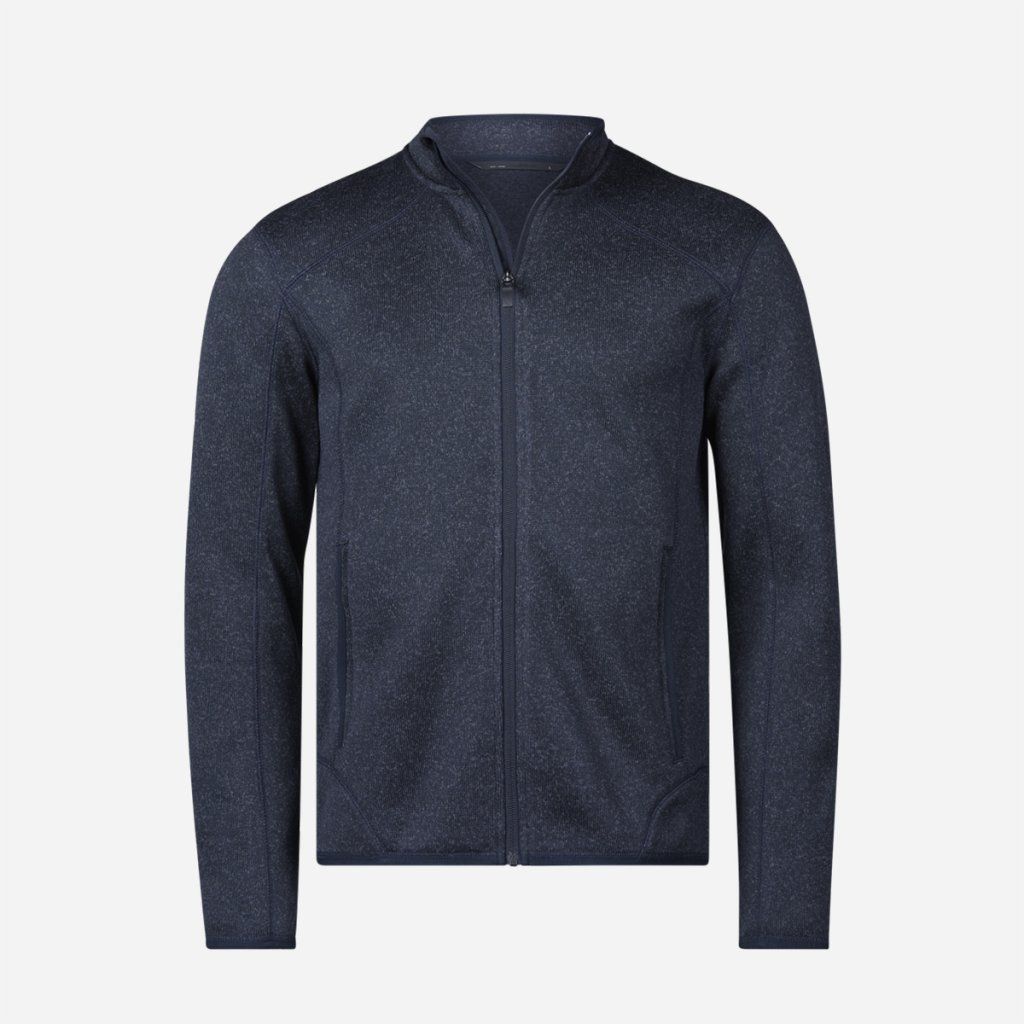 Tmavomodrá melírovaná pánska mikina Tee Jays Outdoor Fleece 9615
