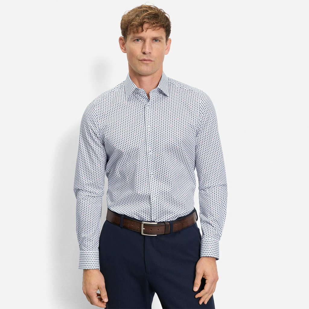 Pánska vzorovaná košeľa OLYMP Level Five Body Fit