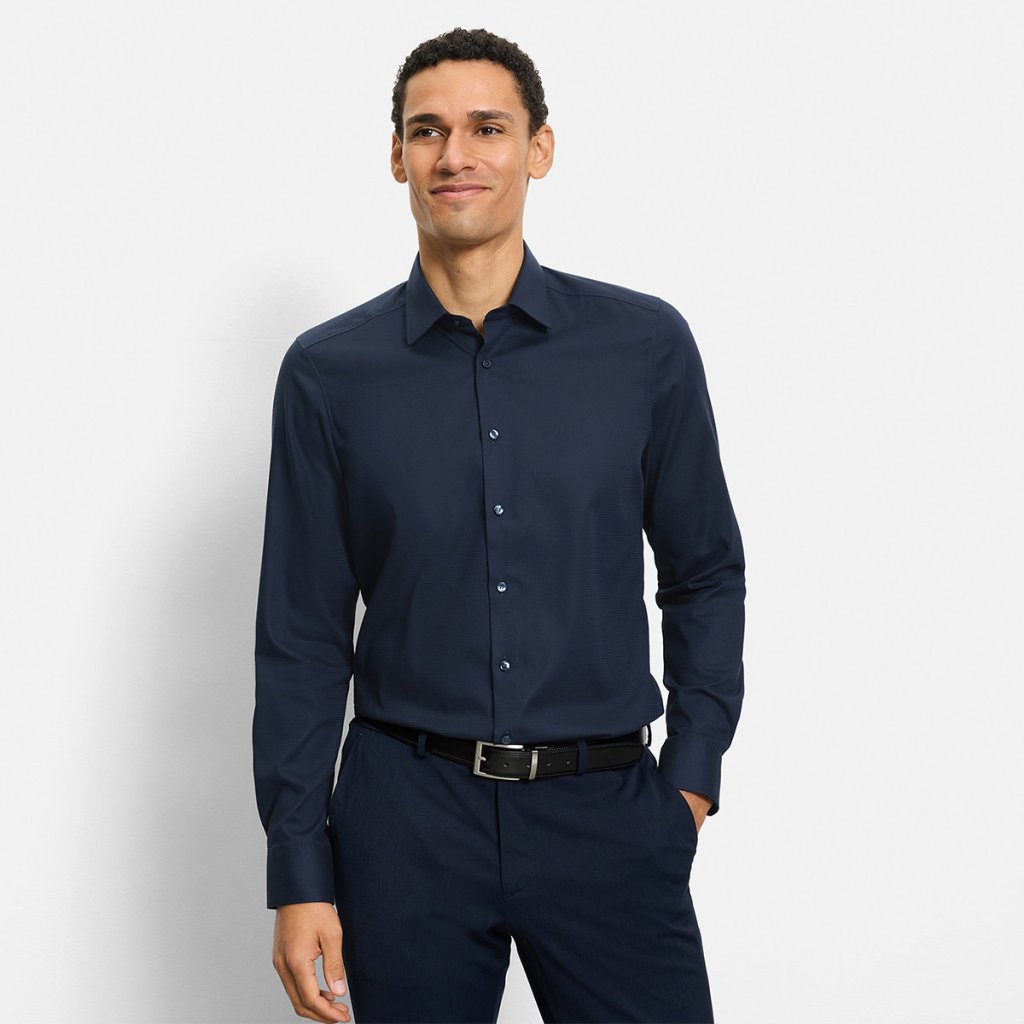 Pánska navy košeľa OLYMP Level Five Body Fit