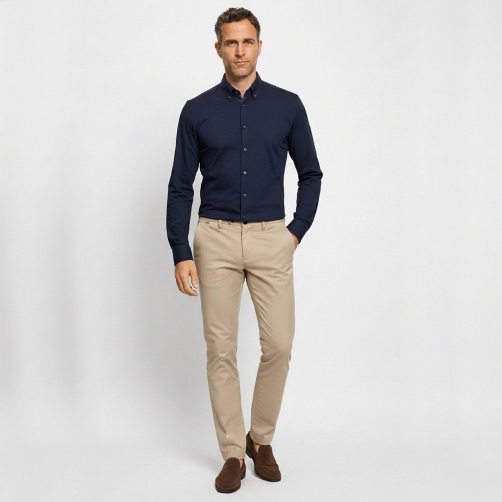 Pánska tmavomodrá košeľa OLYMP Luxor Modern Fit