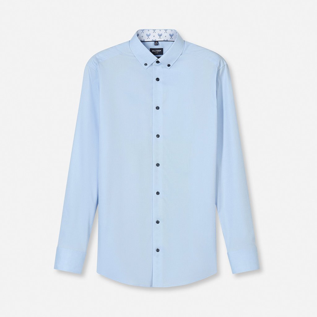 Svetlomodrá košeľa OLYMP Luxor s tenisovým vzorom