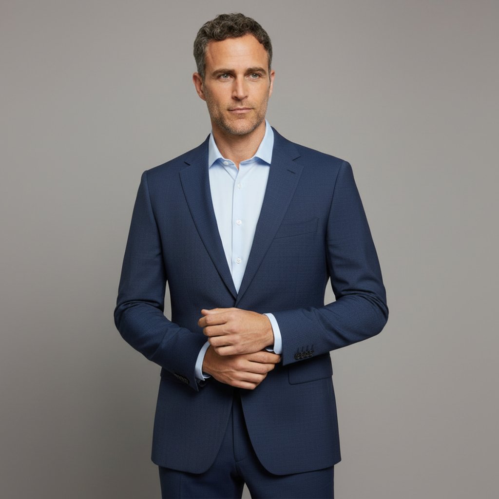 Kombinácia modrej košele OLYMP