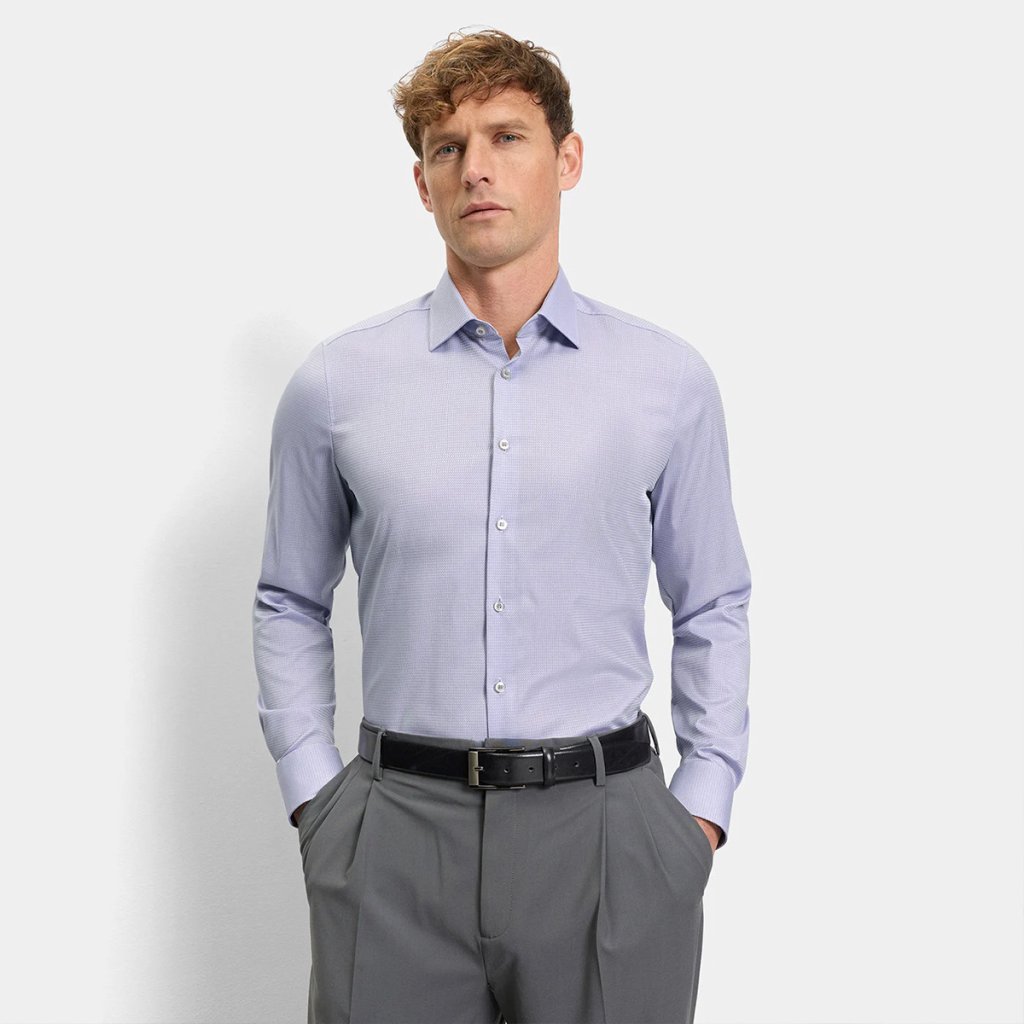 Pánska levanduľová košeľa OLYMP Level Five Body Fit