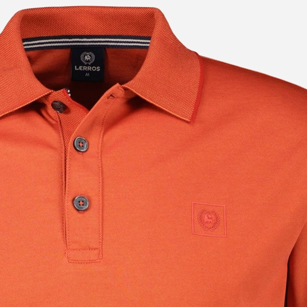 Detail červenej pánskej polokošele LERROS Vivid Red
