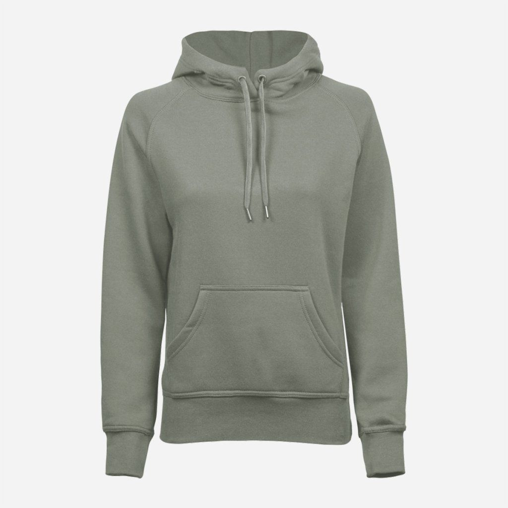 Šalviovozelená dámska mikina s kapucňou Tee Jays