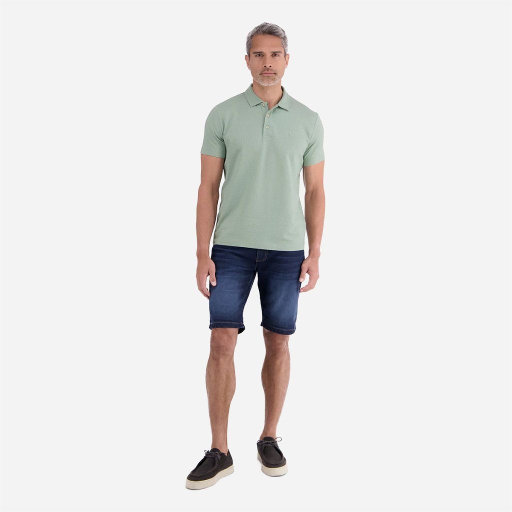 Styling polokošele LERROS bay green s letným outfitom
