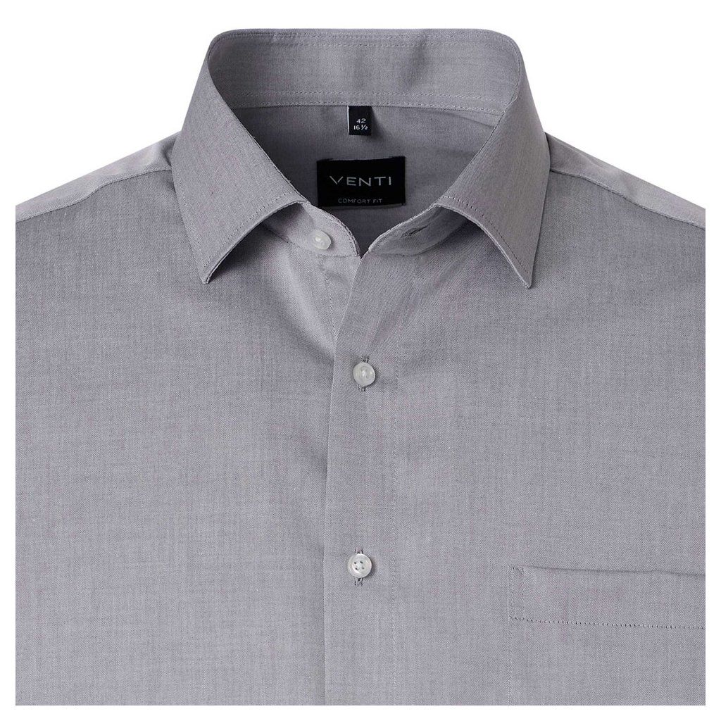 Detail košele VENTI Comfort Fit sivá veľké veľkosti 3XL 4XL 5XL 6XL 7XL