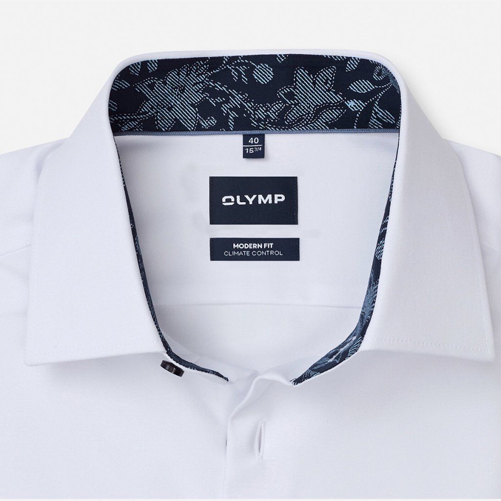 Biela strečová nežehlivá košeľa OLYMP Luxor 24/Seven Modern Fit