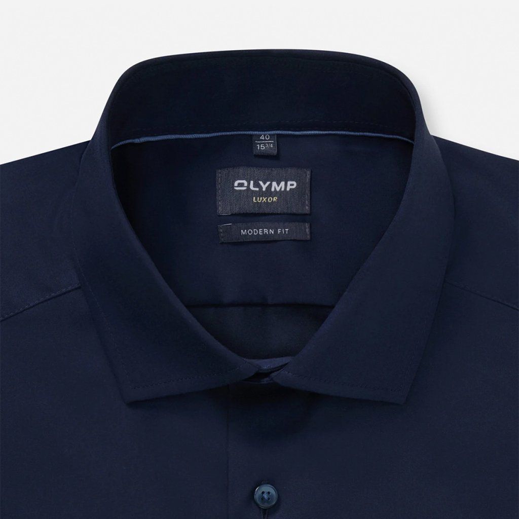 Tmavomodrá pánska nežehlivá košeľa OLYMP Luxor Modern Fit