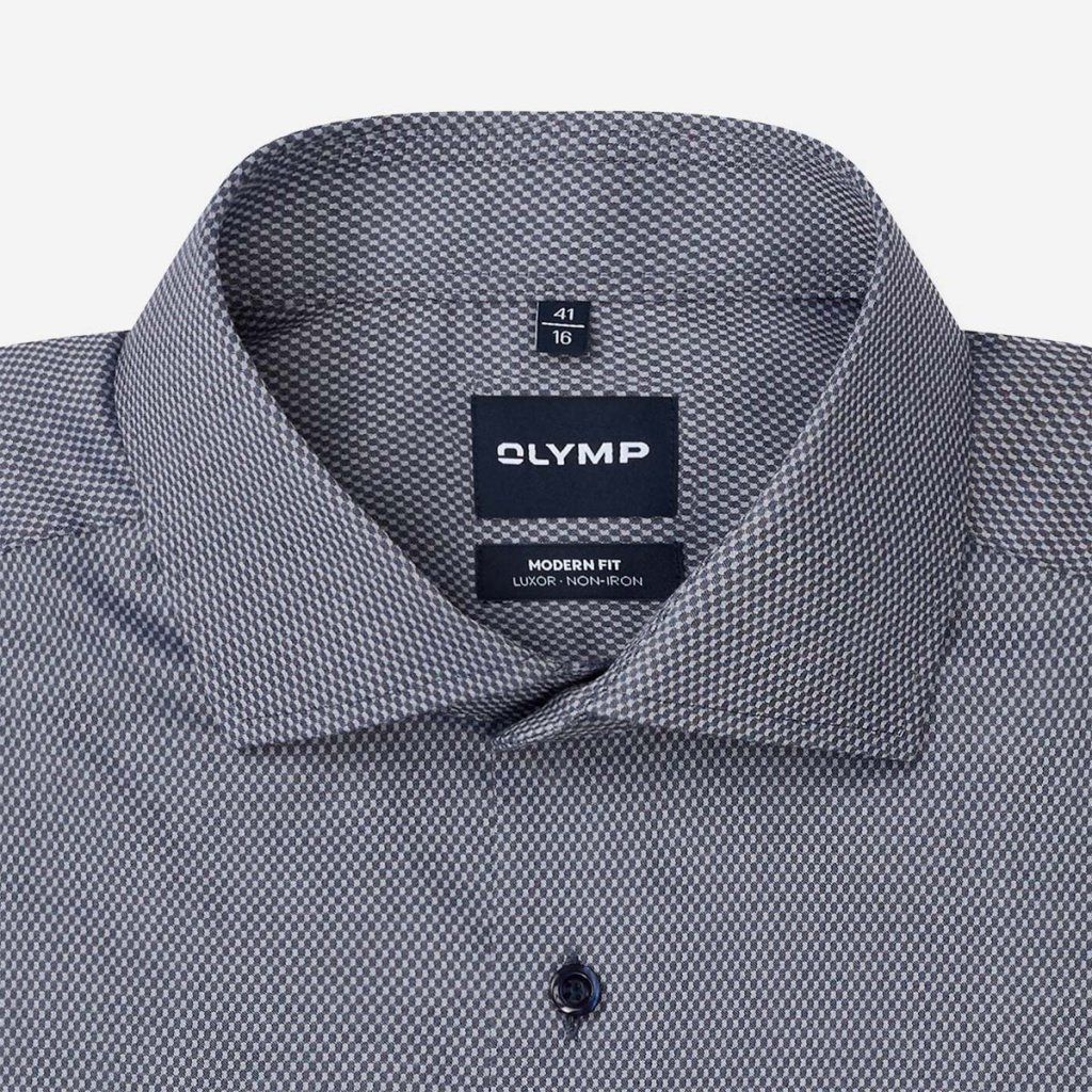 Tmavomodrá nežehlivá košeľa OLYMP Luxor Modern Fit