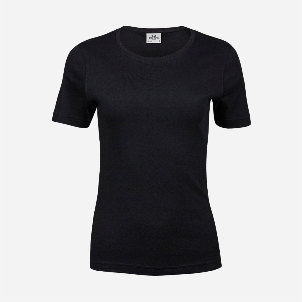 Čierne dámske interlock tričko Tee Jays