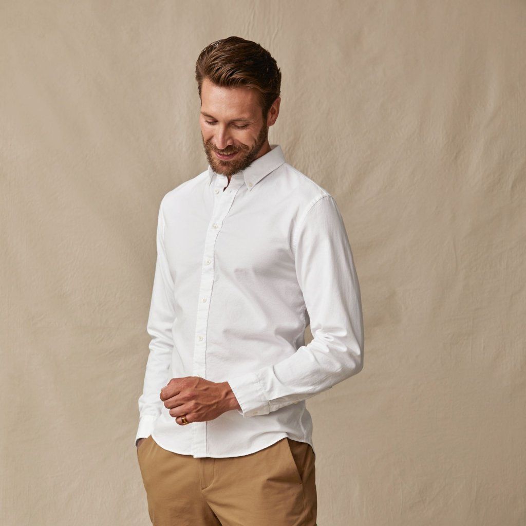 Biela pánska oxford košeľa Tee Jays Perfect Oxford Shirt