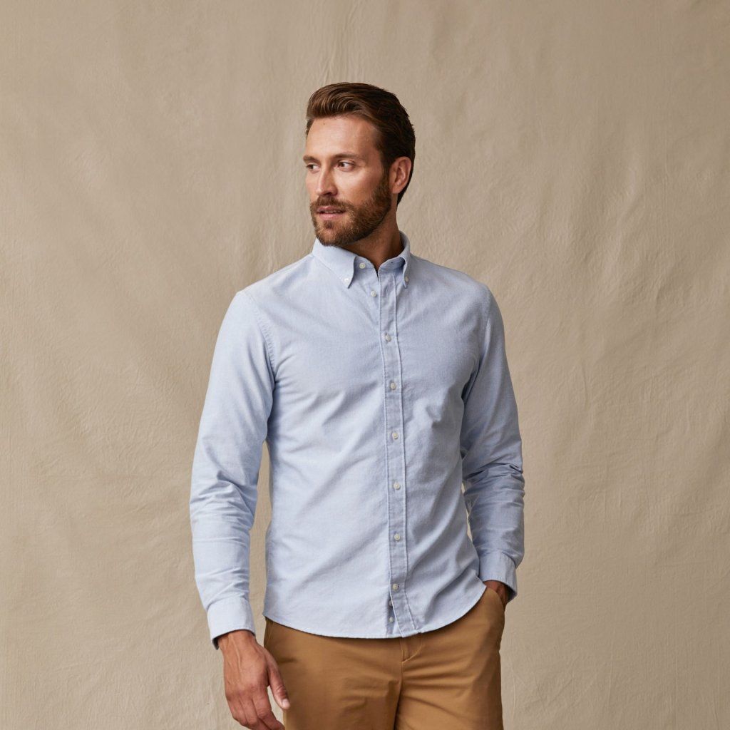 Svetlomodrá pánska oxford košeľa Tee Jays Perfect Oxford Shirt