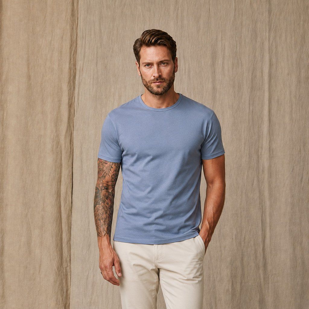 Styling trička TEE JAYS Flint Stone s tmavými nohavicami