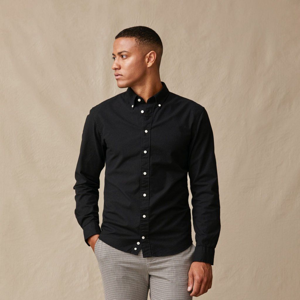 Čierna pánska oxford košeľa Tee Jays Perfect Oxford Shirt